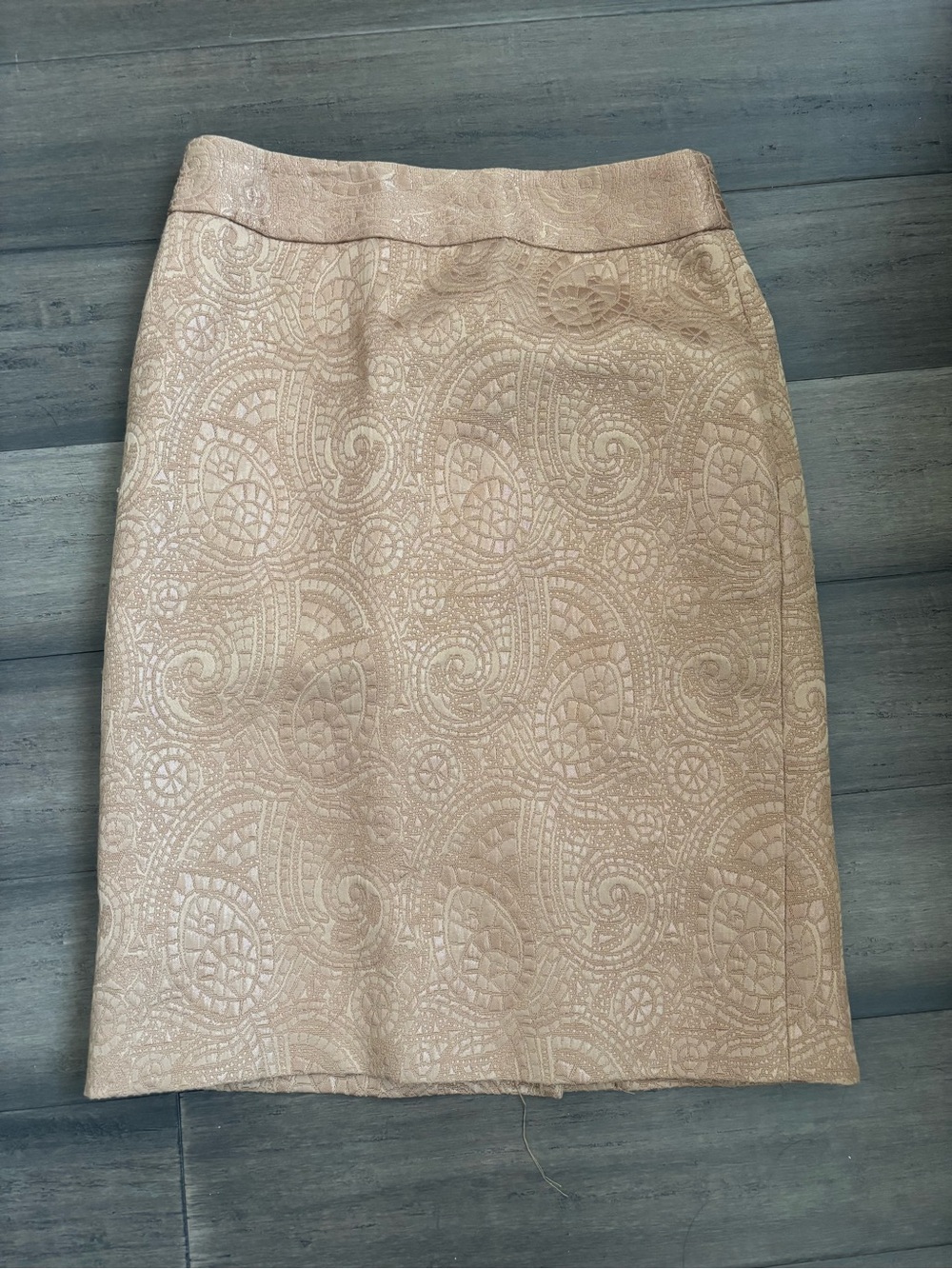 Banana Republic Tan Jacquard Pencil Skirt Size 0